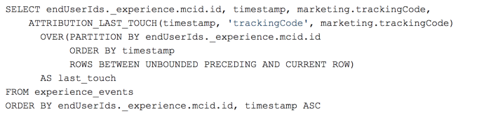 Example 2: Querying using the analytic extension on a hierarchical dataset in Adobe Experience Platform Query Service