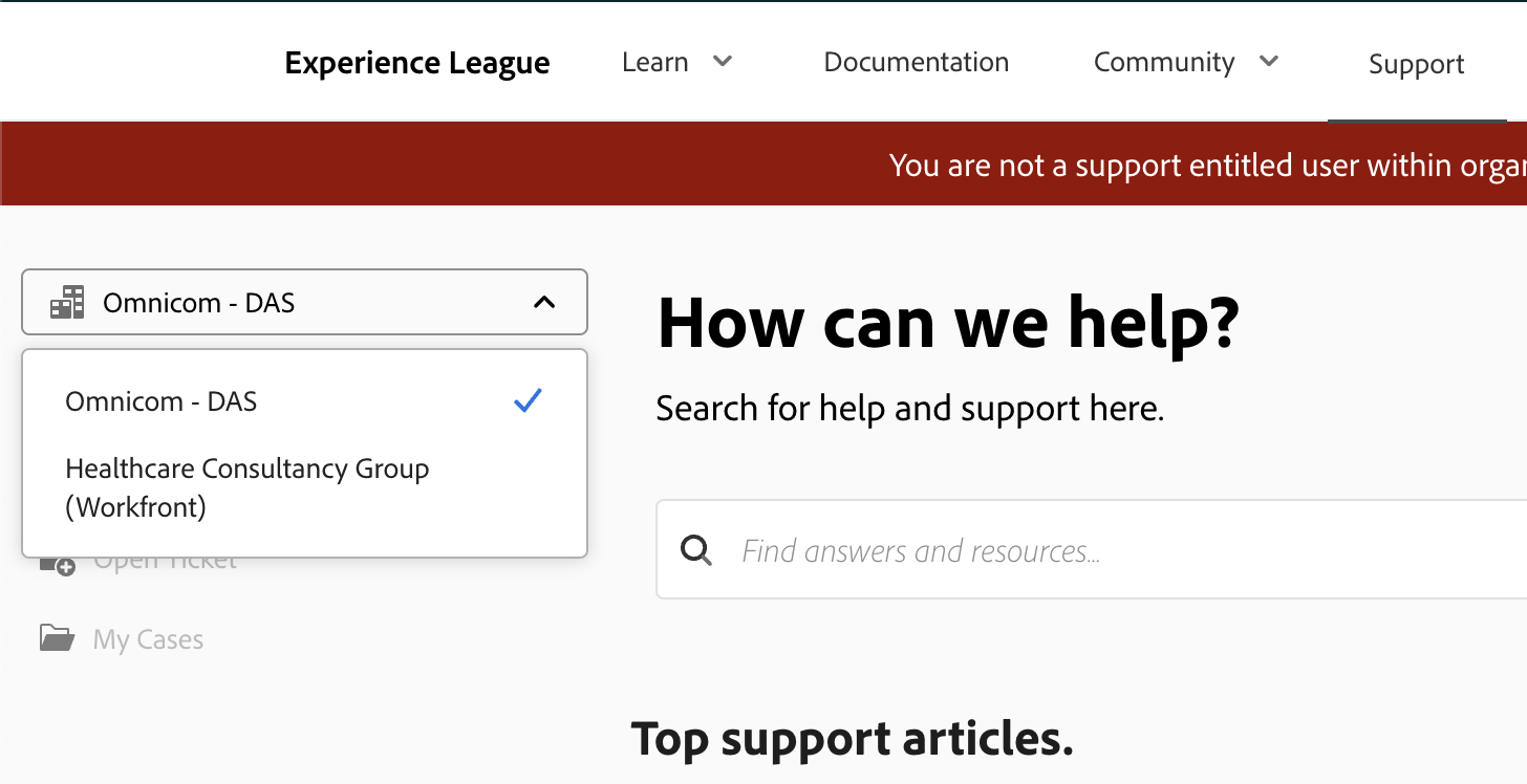 How to Submit a Support Ticket on Experience Leagu - Adobe