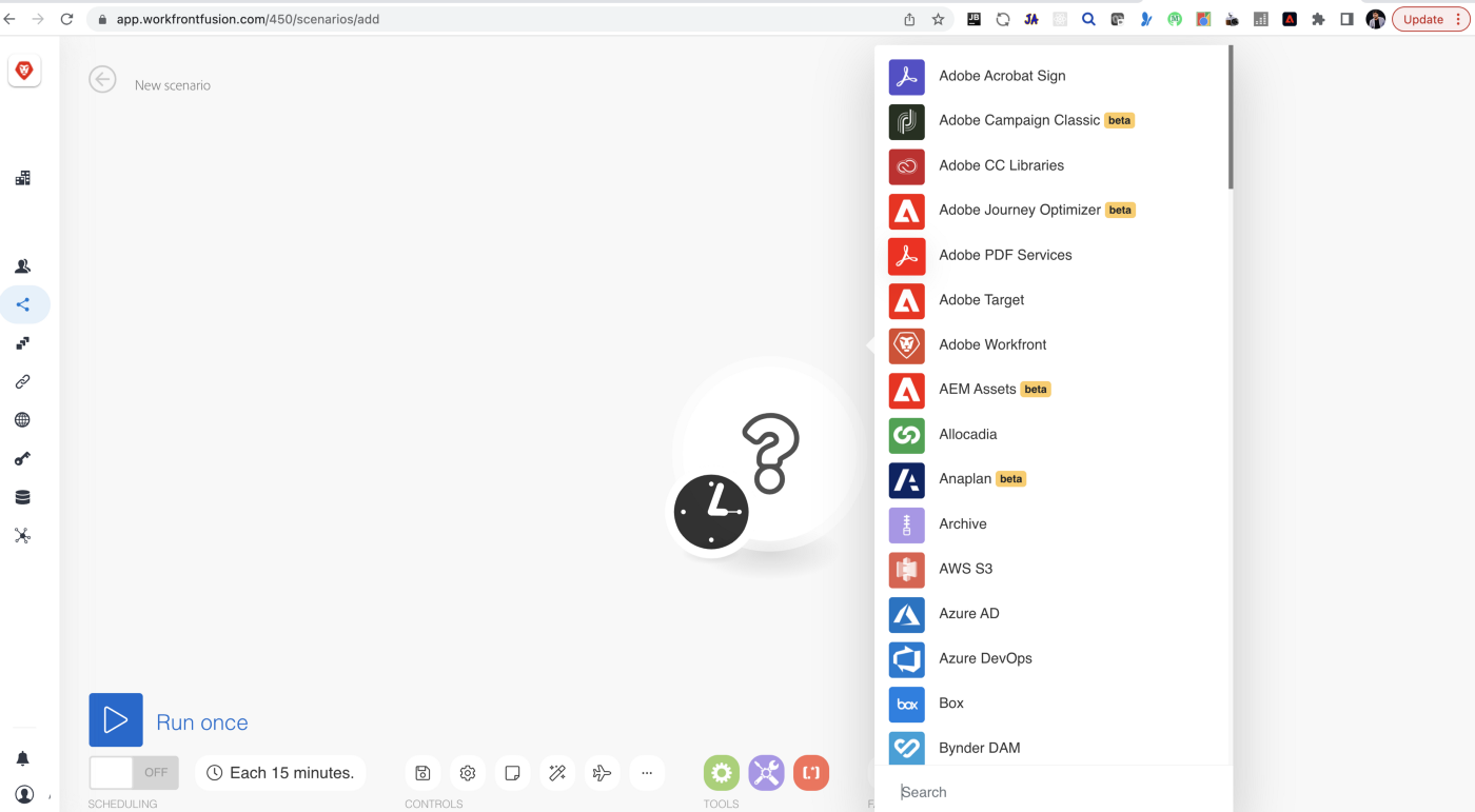 Workfront Fusion Automation Workflow to create le... Adobe
