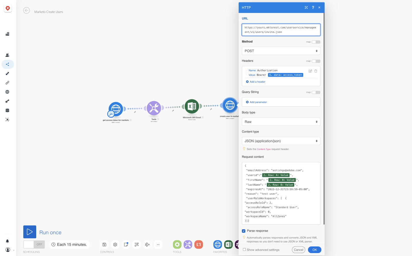 Workfront Fusion: Automation Workflow to create le... - Adobe ...