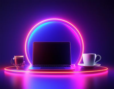 Firefly show me a good picture with laptop, coffee, pen and mouse 78215.jpg Firefly show me a good picture with laptop, coffee, pen and mouse 78215.jpg