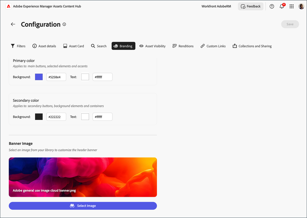 Configuring branding for Adobe Marketing Hub.png